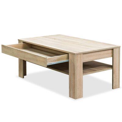 vidaXL Coffee Table Engineered Wood 110x65x48 cm Oak
