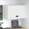 vidaXL Wall Cabinet for Garage with Gas-lift Door White