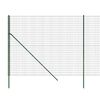 vidaXL Wire Mesh Fence Green 1.4x25 m Galvanised Steel