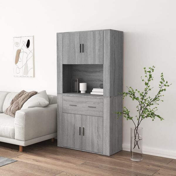 vidaXL Highboard Grey Sonoma Engineered Wood