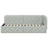 vidaXL Corner Bed Frame with Headboard Light Grey 80 x 200 cm Velvet