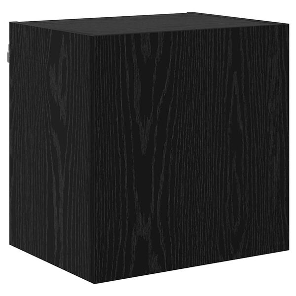 vidaXL TV Wall Cabinet Black Oak 40.5 x 30 x 40 cm Engineered Wood