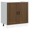 vidaXL Sink Base Cabinet with Door Porto 2 pcs Brown Engineered wood