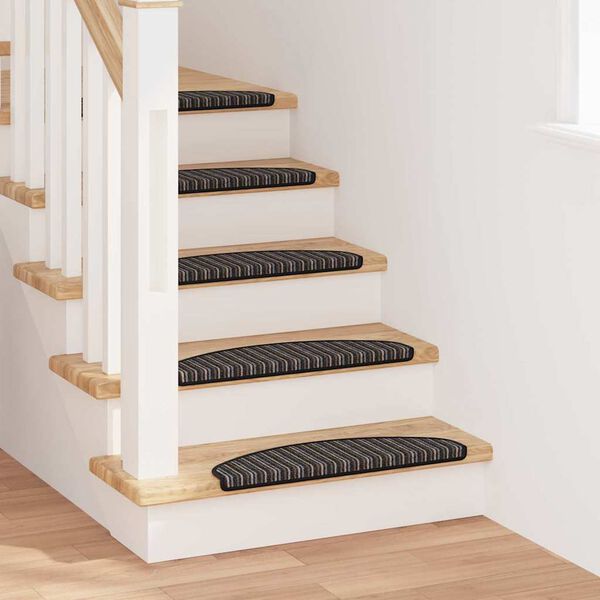 vidaXL Self-adhesive Stair Mats 15 pcs Anthracite 65 x 21 x 4 cm