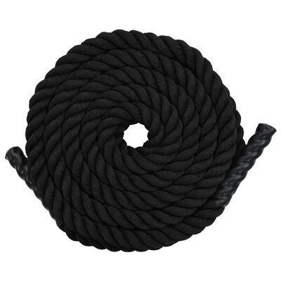 vidaXL Battle Rope 12 m Polyester Black