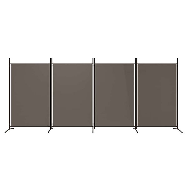vidaXL 4-Panel Room Divider Anthracite 346x180 cm Fabric