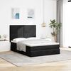 vidaXL Ottoman Bed with Mattresses Black 140x190cm Velvet