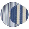 vidaXL In- and Outdoor Rug OLITE Natural and Navy Blue &Oslash; 160cm 100% PP