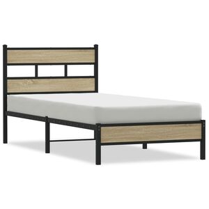 vidaXL Bed Frame without Mattress Sonoma Oak 80x200 cm Engineered Wood