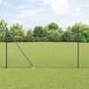 vidaXL Fence Post Grey 25 x 1.5 m (25 x 25 mm mesh) Steel