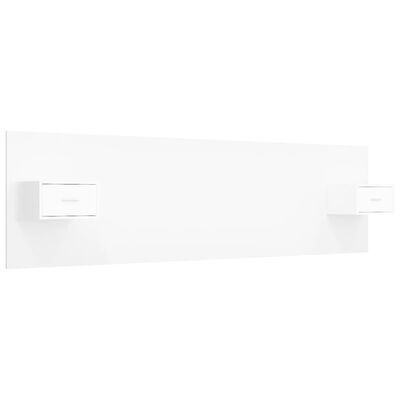 vidaXL Bed Headboard with Cabinets White Engineered Wood