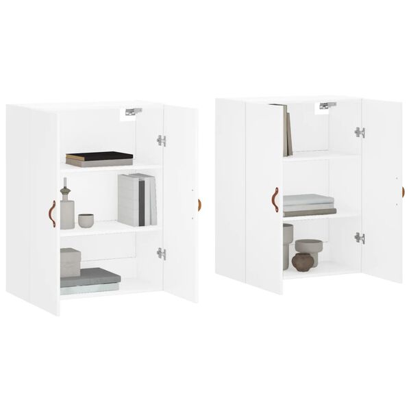 vidaXL Wall Mounted Cabinets 2 pcs White 69.5x34x90 cm