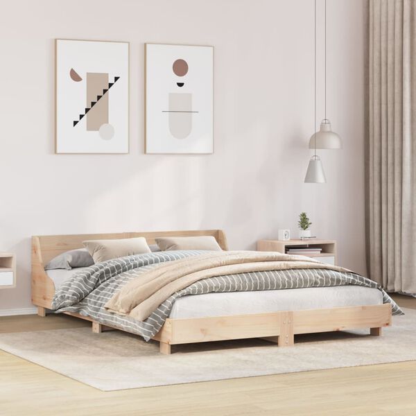 vidaXL Bed Frame without Mattress 140x200 cm Solid Wood Pine