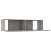 vidaXL TV Cabinet Concrete Grey 120x30x30 cm Engineered Wood