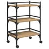 vidaXL Kitchen Trolley Artisan Oak 50 x 35 x 75.5 cm Engineered Wood