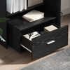 vidaXL Desk with Shelf Black Oak 131.5 x 50 x 106.5 cm Engineered Wood