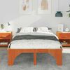 vidaXL Bed Frame Brown 140 x 190 cm Solid Pine Wood