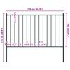 vidaXL Fence Panel Woerden with Posts Steel 1.7x1.25 m Anthracite
