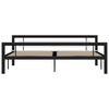 vidaXL Bed Frame without Mattress Black and White Metal 180x200 cm Super King