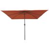 vidaXL Garden Parasol Red and Black 295 x 295 x 245 cm
