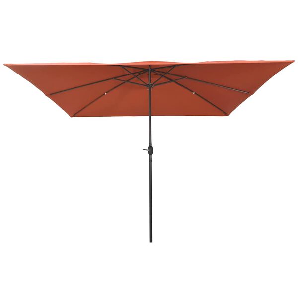 vidaXL Garden Parasol Red and Black 295 x 295 x 245 cm