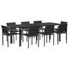 vidaXL Outdoor Furniture Set 9 pcs Black and Anthracite Textilene