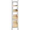 vidaXL 5-Layer Storage Shelves 2 pcs Silver Steel&Engineered Wood