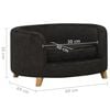 vidaXL Dog Sofa Black 69x69x36 cm Plush
