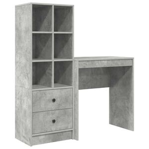 vidaXL Desk Concrete Grey 115.5 x 40 x 127 cm 2 pcs