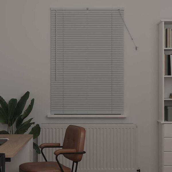 vidaXL Venetian Blinds Height Adjustable White 130 x 95 cm Aluminium