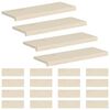 vidaXL Stair Tread 20 pcs 70 x 30 x 2 cm White Solid Oak Wood