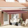 vidaXL Retractable Awning Burgundy 350 x 200 cm Fabric