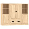 vidaXL Highboards 3 pcs Sonoma Oak Engineered Wood