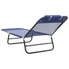 vidaXL Folding Sun Lounger Folding 2 pcs Navy Blue 182 x 55 x 85.5 cm