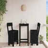 vidaXL Bar Stools 2 pcs Black 40x48.5x115.5 cm Solid Wood Pine