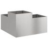 vidaXL Garden Planter Silver 80 x 80 x 48 cm Stainless steel