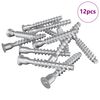 vidaXL Confirmat Screws 12 pcs Silver &Oslash;7 x 50 mm Metal
