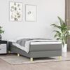 vidaXL Box Spring Bed Frame Dark Grey 90x200 cm Fabric