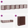 vidaXL Dog Gate with Door Foldable 12 Panels Brown 960 cm Poplar Wood