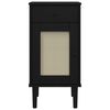 vidaXL Bedside Cabinet SENJA Rattan Look Black 40x35x80 cm Solid Wood Pine