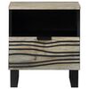 vidaXL Bedside Cabinet with Drawer White and Black 40 x 33 x 46 cm