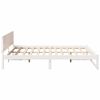 vidaXL Bed Frame with Headboard White 150 x 200 cm Solid Pine Wood