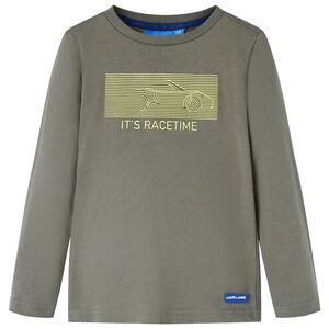 vidaXL Kids' T-shirt with Long Sleeves Khaki 92