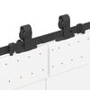 vidaXL Sliding Door Hardware Kit 400 cm Steel Black