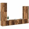vidaXL 4 Piece TV Cabinet Set Wall-mounted Old Wood Engineered Wood