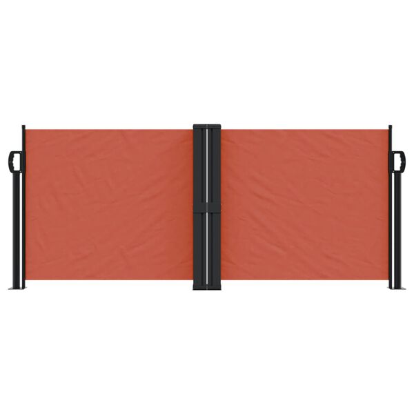 vidaXL Retractable Side Awning Terracotta 100x1000 cm