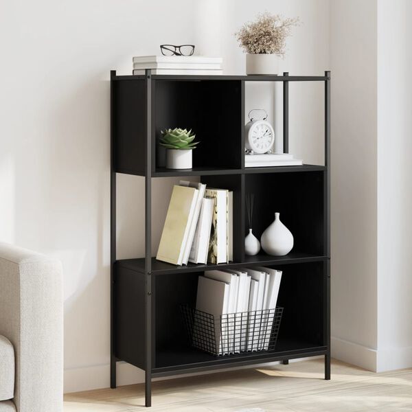 vidaXL Bookcase Black 72x28x109 cm Engineered Wood