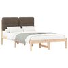 vidaXL Bed Frame with Upholstered Headboard Taupe 120 x 200 cm