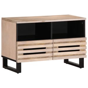 vidaXL TV Cabinet White 70x34x46 cm Solid Wood Mango