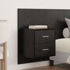 vidaXL Headboard with Cabinet 3 pcs Black Oak Engineered Wood